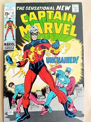Buy Captain Marvel #17 - FN+ (6.5) - Marvel Comics, 1969 - Cents - 1st New Costume • 24.99£