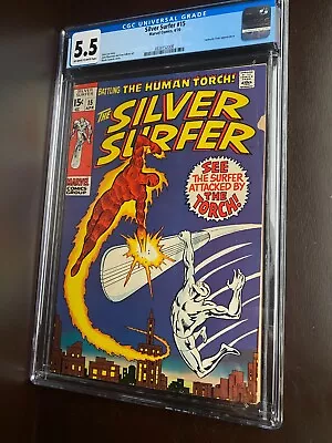 Buy Silver Surfer #15  (1970) / CGC 5.5 / Fantastic Four Appearance / Classic Cover • 62.46£