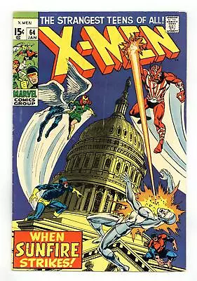 Buy Uncanny X-Men #64 VG 4.0 1970 1st App. Sunfire • 195.88£