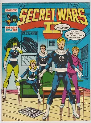 Buy Secret Wars II #54 1986 Fine+ Marvel UK • 4.20£