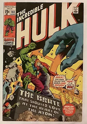 Buy Incredible Hulk 140, 1971, Harlan Ellison Story. VF- • 79.95£
