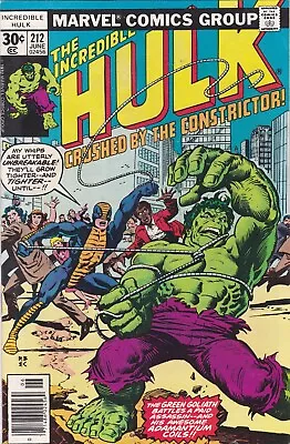 Buy The Incredible Hulk # 212 (Jun. 1977, Marvel) 1st App Constrictor; FN+ (6.5) • 3.15£