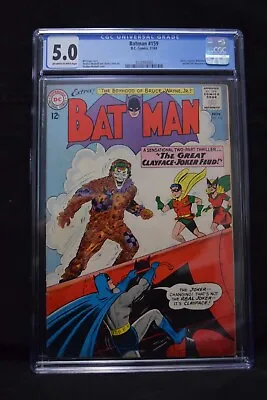 Buy Batman #159 CGC 5.0 (VG/FN) Joker Clayface Bat-Girl Cover (1963) • 130.40£