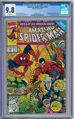 Buy Amazing Spider-Man 343 CGC Graded 9.8 NM/MT Marvel Comics 1991 • 79.91£