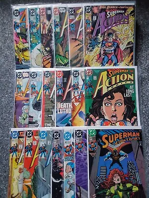 Buy Dc Action Comics  (1990) ☆ A 19 Various Issues Bundle☆ Featuring Superman  • 20£