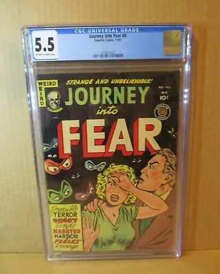 Buy Journey Into Fear 4 CGC 5.5 FLOATING EYEBALLS! 1951 Superior Horror #3742610023 • 529.59£