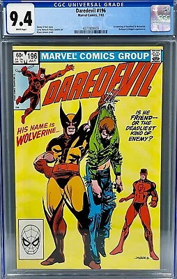 Buy Daredevil 196 CGC 9.4 NM First Meeting And Team-up Of Daredevil And Wolverine! • 48.20£