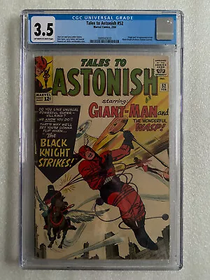 Buy Tales To Astonish #52 CGC 3.5 1964 - Origin And 1st Appearance Of Black Knight • 166.81£