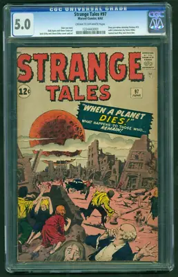 Buy Strange Tales #97, 1st App Aunt May And Uncle Ben Characters, CGC 5.0 June 1962 • 374.52£