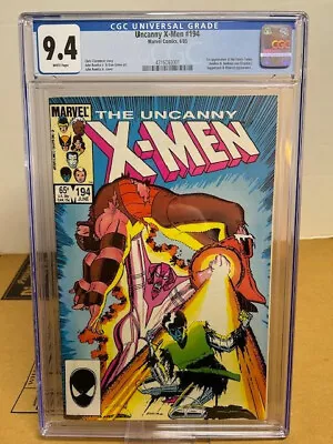 Buy Uncanny X-men #194 CGC 9.4, White Pages, 1st App Fenris Twins, Claremont  (1985) • 28.02£