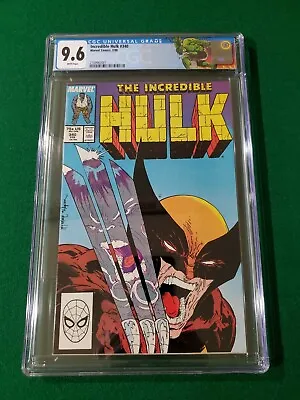 Buy Incredible Hulk #340 Cgc 9.6 Classic Todd Mcfarlane Wolverine Cover • 311.55£