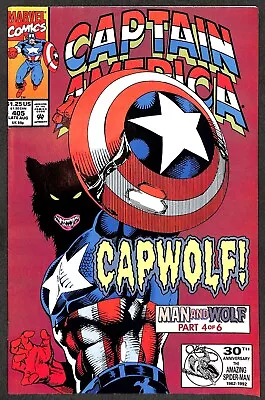 Buy Captain America #405 1st Appearance Of Steve Rogers As Capwolf VFN+ • 8.95£