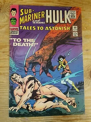 Buy Tales To Astonish #80 Sub-Mariner & Incredible Hulk • 11.99£