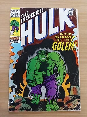 Buy Incredible Hulk In The Shadow Of The Golem Issue #134 1970 • 31.66£