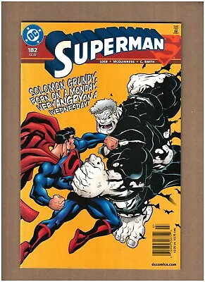 Buy Superman #182 Newsstand DC Comics 2002 Jeph Loeb Solomon Grundy VF/NM 9.0 • 1.96£