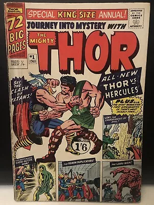 Buy Thor Annual #1 Comic Marvel Comics 1965 Silver Age 2.5 1st App Hercules • 99.99£