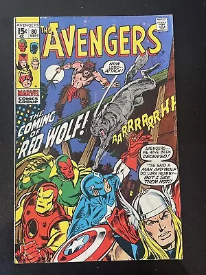 Buy Avengers #80 VFN- (1970) 1ST RED WOLF IRON MAN KEY MARVEL BRONZE • 39.99£
