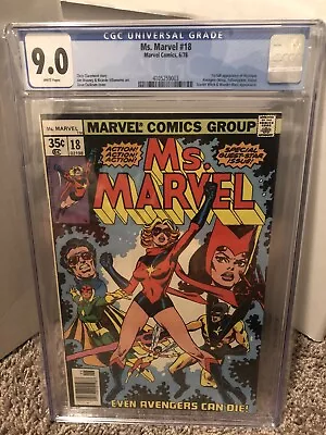 Buy Ms. Marvel 18 CGC 9.0 1st Full Appearance Of Mystique! Key Issue! • 158.11£