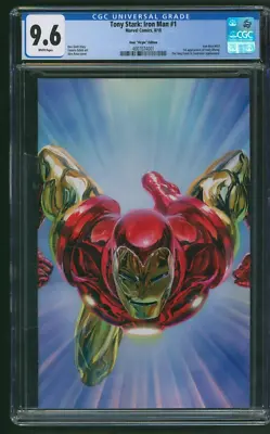 Buy Tony Stark: Iron Man #1 Alex Ross 1:200 Virgin Variant CGC 9.6 Marvel Comics • 94.98£