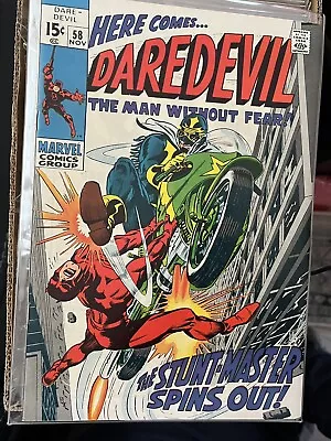 Buy Daredevil #58 1969- Silver Age, Key -1ST Appearance Of The Stunt-Master NM  • 31.97£