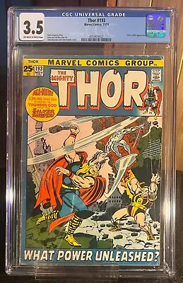 Buy THOR #193 - CGC 3.5 OW/W - Silver Surfer Vs Thor Classic Cover - Giant Size 1971 • 48.65£