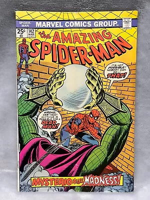 Buy Amazing Spider-Man #142 VF Mysterio! John Romita Cover Art! Marvel 1975 • 32.44£
