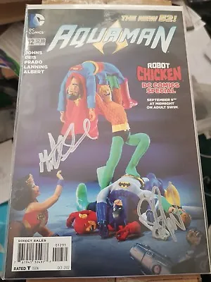 Buy Aquaman #12 1:25 Robot Chicken Variant Signed By Seth Green and Matthew Senreich • 300£