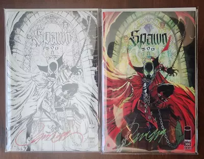 Buy SPAWN #300 N And G VARIANT'S SIGNED BY J SCOTT CAMPBELL W/COA - IMAGE 2019 • 64.04£