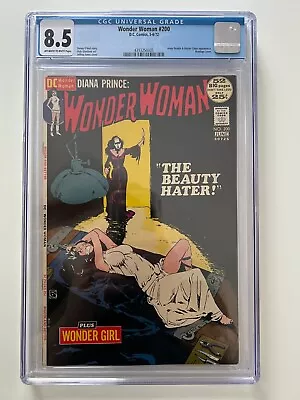 Buy Wonder Woman 200 CGC 8.5 OW/W 1972 Beauty Hater Bondage Cover JJones Artwork • 158.87£