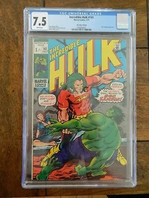Buy Incredible Hulk 141 1st Doc Samson KEY MARVEL CGC 7.5 • 185£