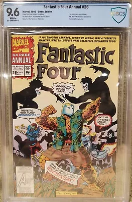 Buy Fantastic Four Annual #26 CBCS 9.6 Wp Marvel 1993 • 79.30£
