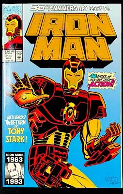 Buy IRON MAN #290 In NM- A 1993 Marvel Comic  30th Anniversary Issue Gold Foil Cover • 4£
