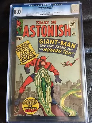 Buy TALES TO ASTONISH #55 CGC VF 8.0; OW; Kirby Giant-Man Cover (5/64)! • 256.95£