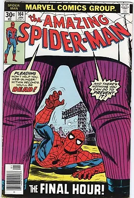 Buy The Amazing Spider-Man #164 VF- Feat. Kingpin Marvel Comics 1976 • 31.67£
