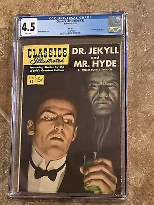 Buy CGC 4.5 Classics Illustrated #13 1964 13th Printing Dr. Jekyll & Mr. Hyde Graded • 137.96£