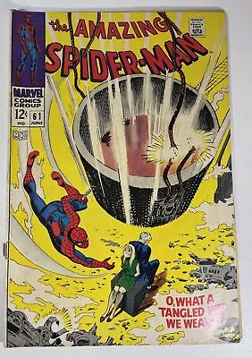 Buy Amazing Spider-Man #61 (1968) 1st Cover App. Gwen Stacy In 5.5 Fine- • 72.32£