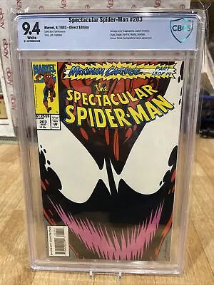 Buy Spectacular Spider-Man #203 CGC 9.4 Maximum Carnage Classic Sal Buscema Cover • 41£