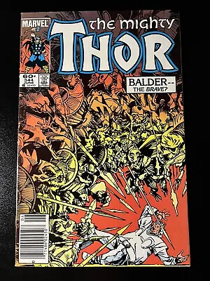 Buy The Mighty Thor #344 - Raw 9.0 VF/NM  Newsstand • 23.99£