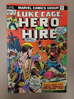 Buy ⭐️ Luke Cage, HERO FOR HIRE #16 (1973 MARVEL Comics). J6 • 11.57£