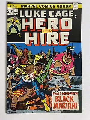 Buy Hero For Hire 5 Luke Cage, 1st App. Of Black Mariah Marvel Comics • 32.10£