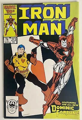 Buy Iron Man #213 - Reintroduction Of Dominic Fortune Marvel Comics 1986 Bob Layton  • 3.20£