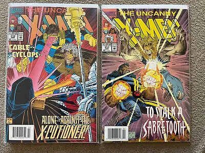 Buy UNCANNY X MEN #310 NM & 311 VF/NM NEWSSTAND With Cards Insert Sabertooth Cable • 8.85£