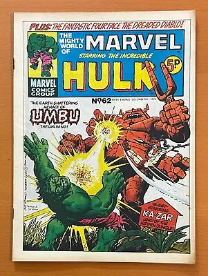 Buy Mighty World Of Marvel #62 RARE MARVEL UK 1973. Stan Lee. FN Bronze Age Comic • 12.95£