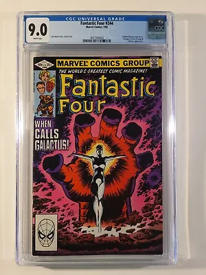 Buy Fantastic Four 244 CGC 9.0 1982 Marvel Comics 1st Appearance Of Nova Frankie Ray • 59.96£