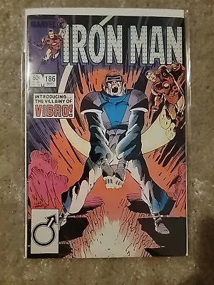 Buy Iron Man (1st Series) #186 (Newsstand) Marvel | 1st Appearance Vibro • 5.56£
