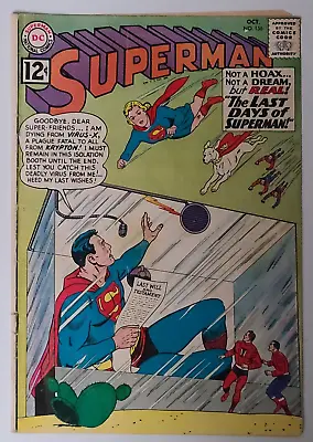Buy Superman #156 (dc 1962) Silver Age Est~g+(2.5) The Last Days Of Superman! Legion • 14.86£