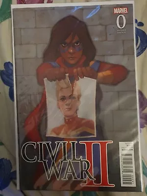 Buy Marvel Now Phil Noto Variant Cover Civil War 2 0 II I Ms Marvel • 50£