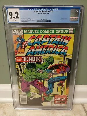 Buy Captain America #257 CGC 9.2 *Hulk Vs Captain America*  Marvel Comics  🇺🇸🇺🇸 • 55.97£