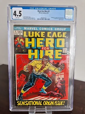 Buy Hero For Hire #1 CGC Graded 4.5 - Origin And First Appearance Of Luke Cage. • 205£