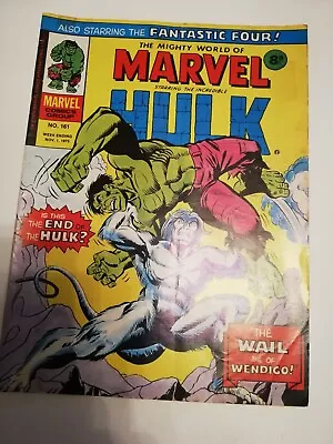 Buy THE MIGHTY WORLD OF MARVEL #161 NOVEMBER 1st 1975..STARRING THE INCREDIBLE HULK • 2.47£